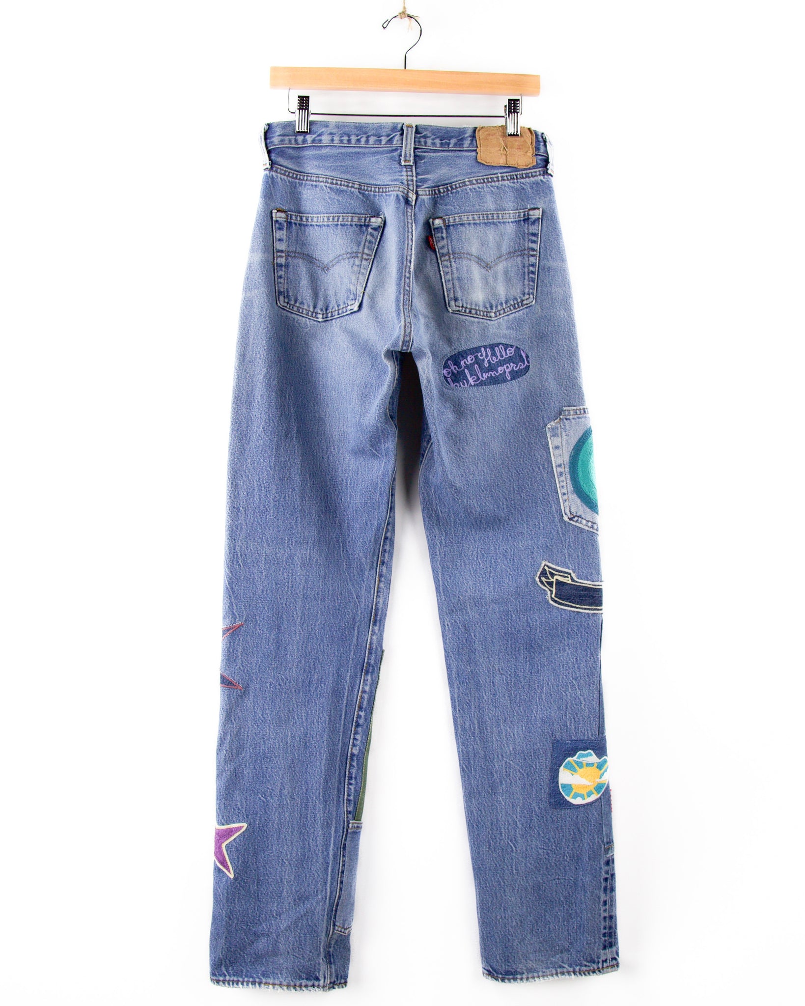 Patched Vintage Levis 501s (Cicada/Fish)