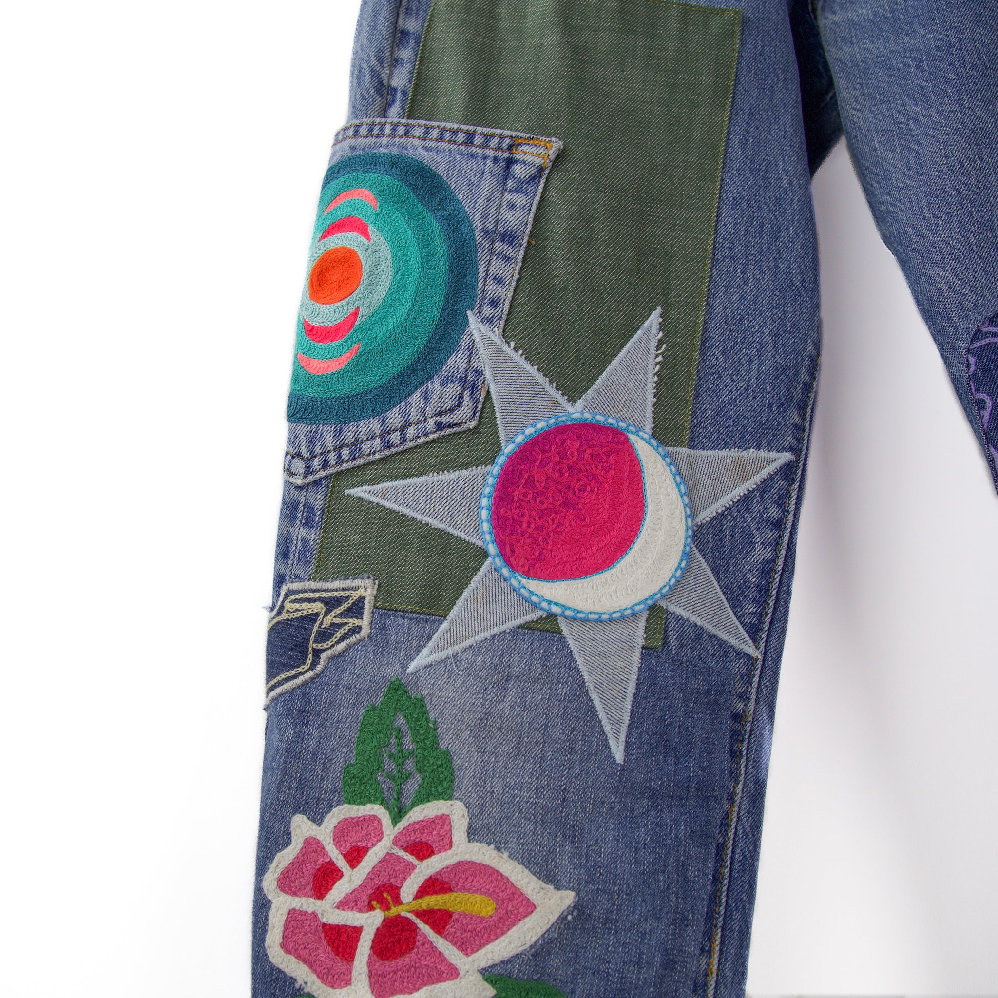 Patched Vintage Levis 501s (Cicada/Fish)