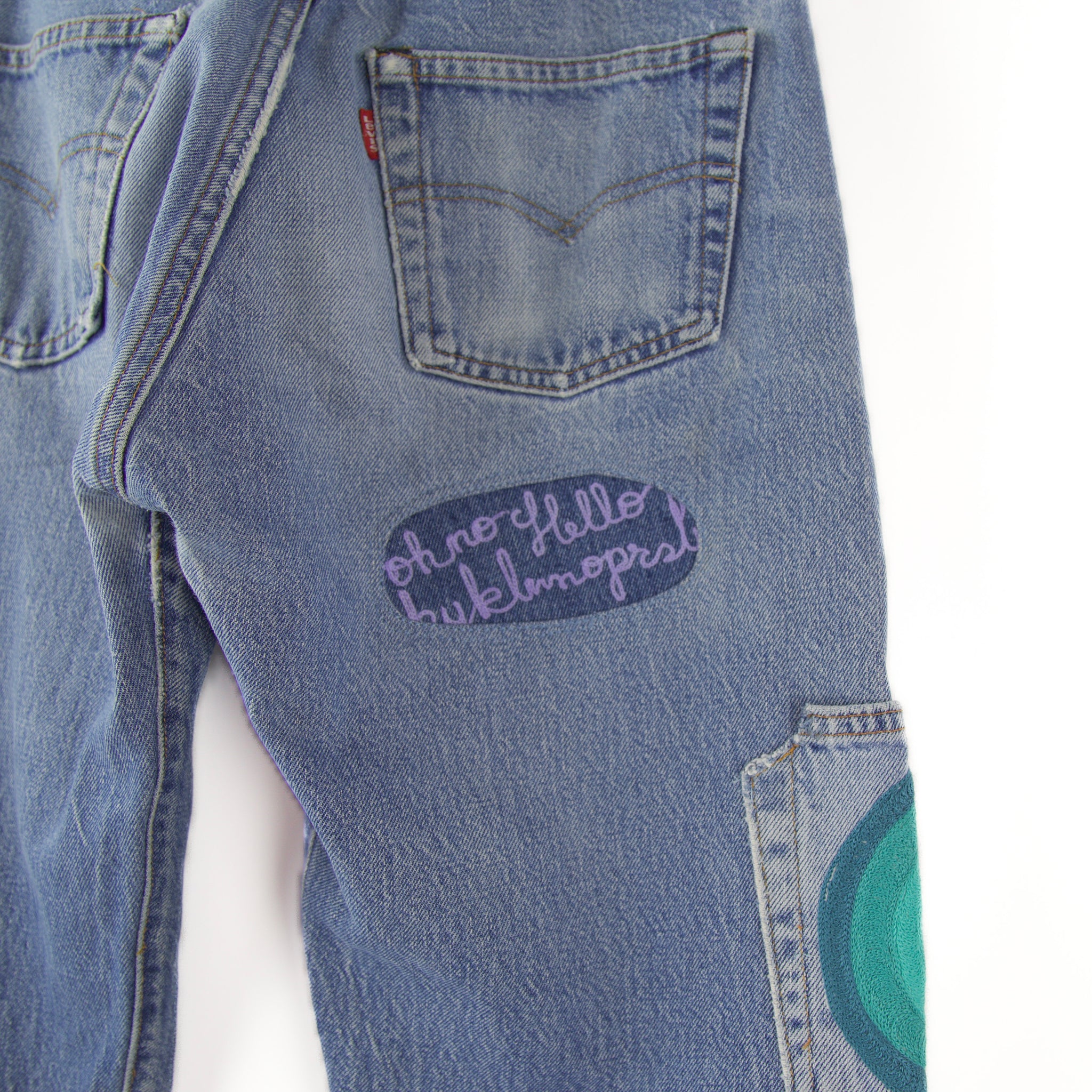 Patched Vintage Levis 501s (Cicada/Fish)