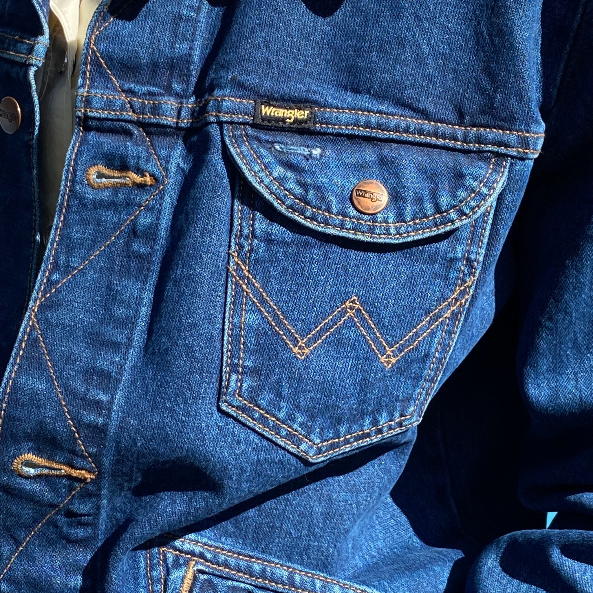 Wrangler Denim 124M Jacket with Century Ghost Stitching