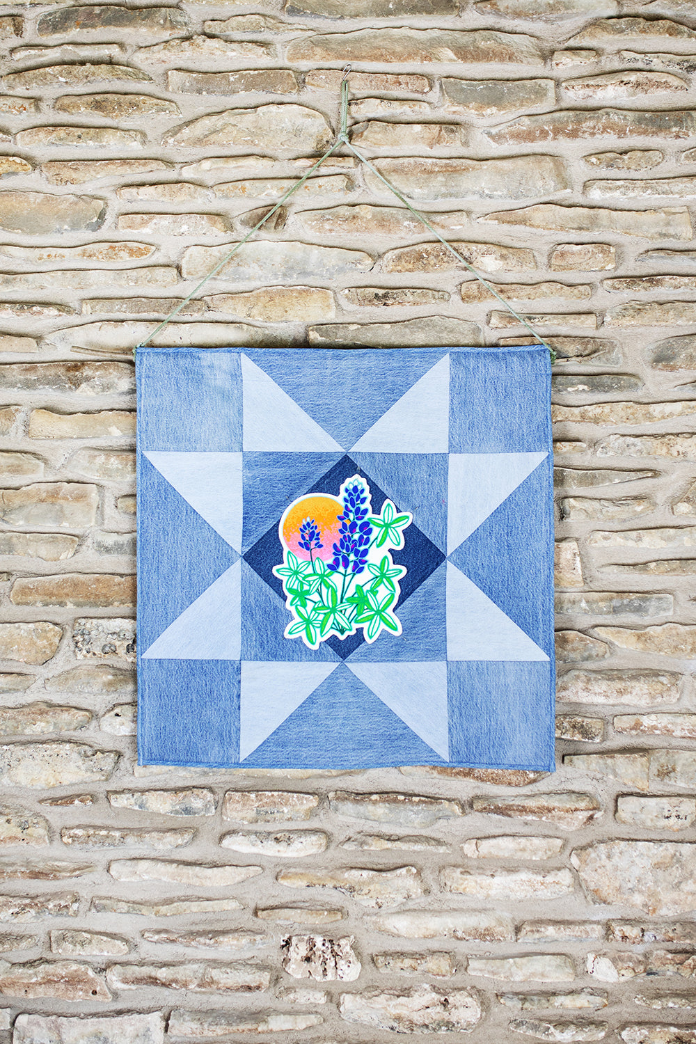 Up-cycled Denim Patch Banner