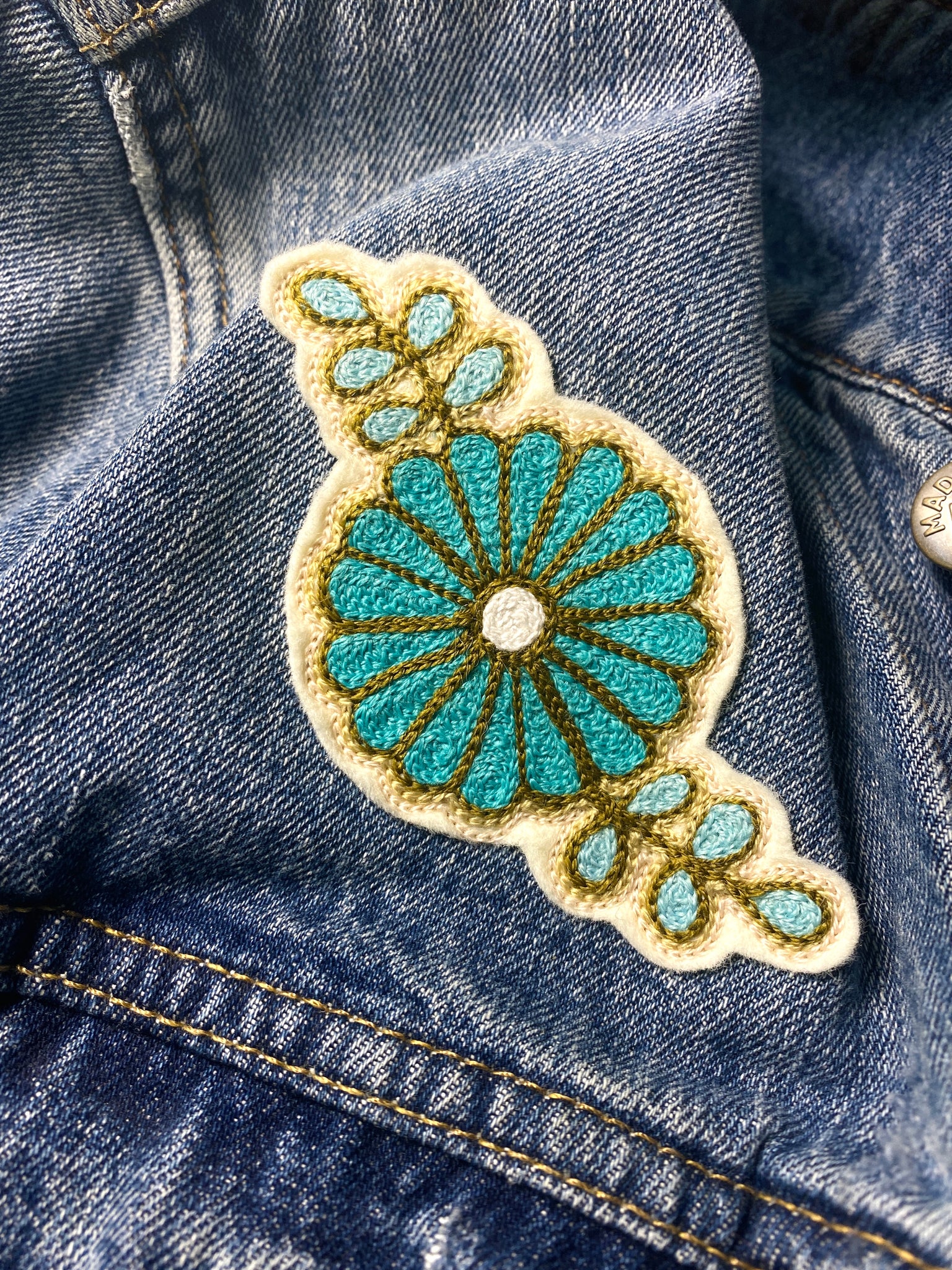 Texas Floral Chainstitch Patch Set