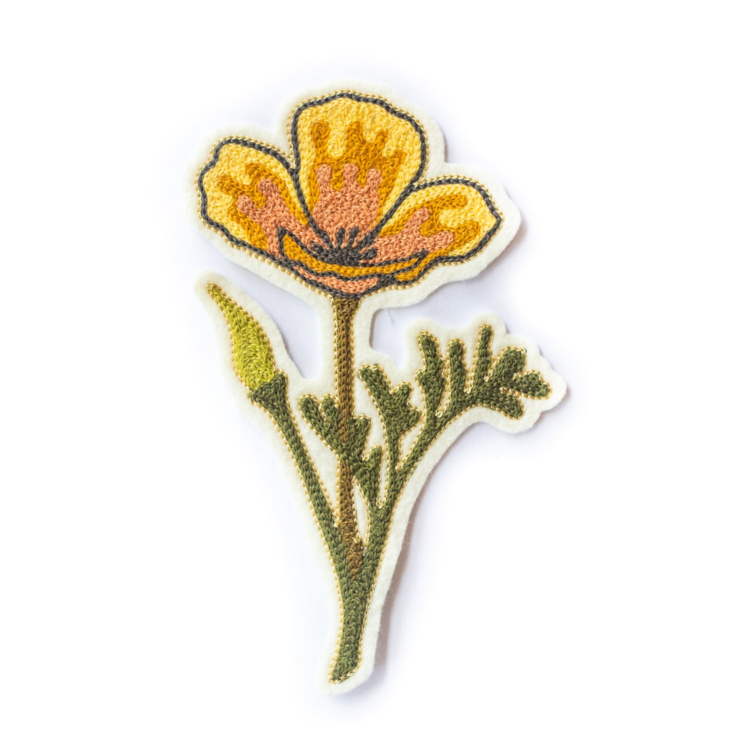 Poppy Chainstitch Patch