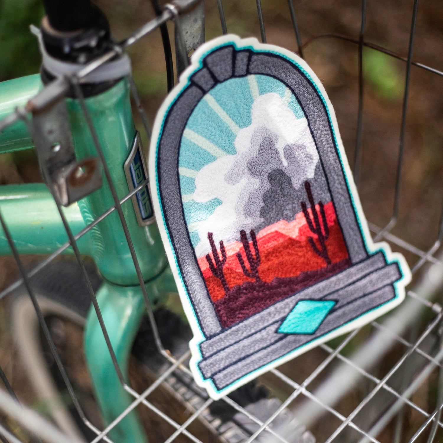 Shelter from a Storm Chainstitch Patch