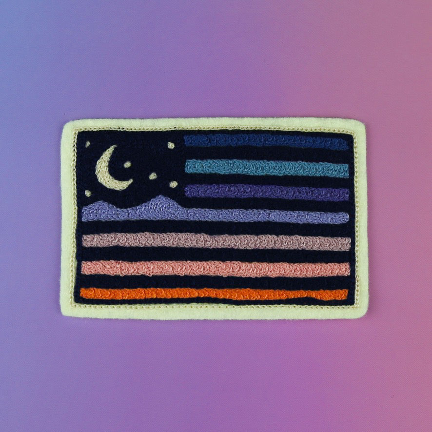 American Dusk Chainstitch Patch