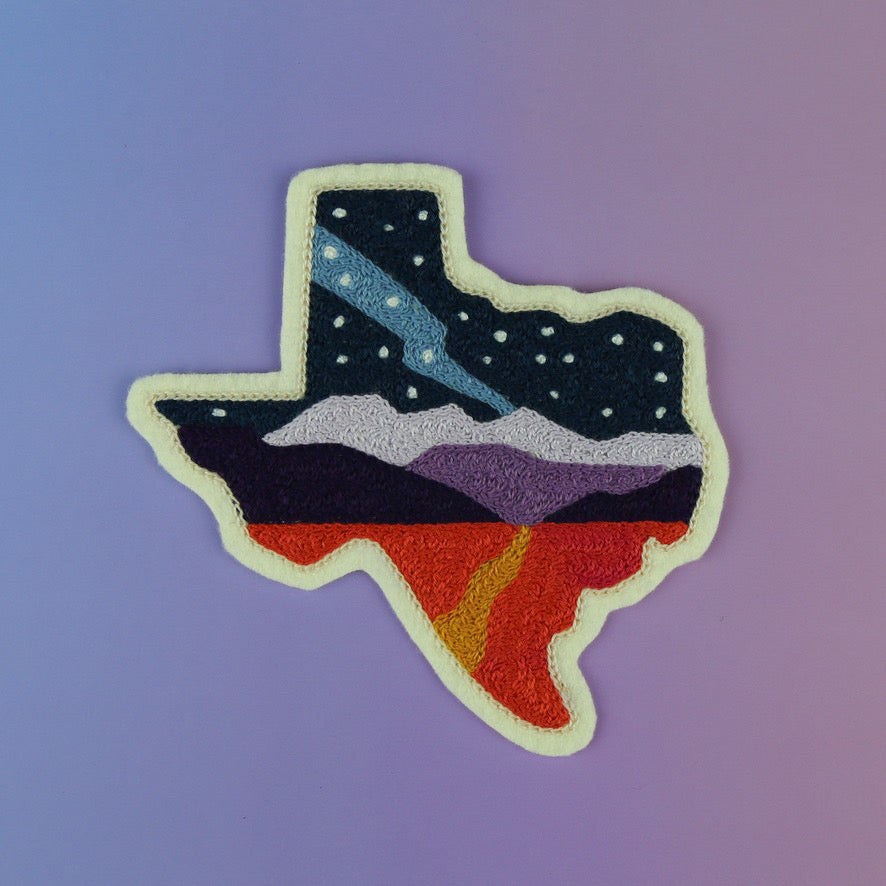 West Texas Road Chainstitch Patch