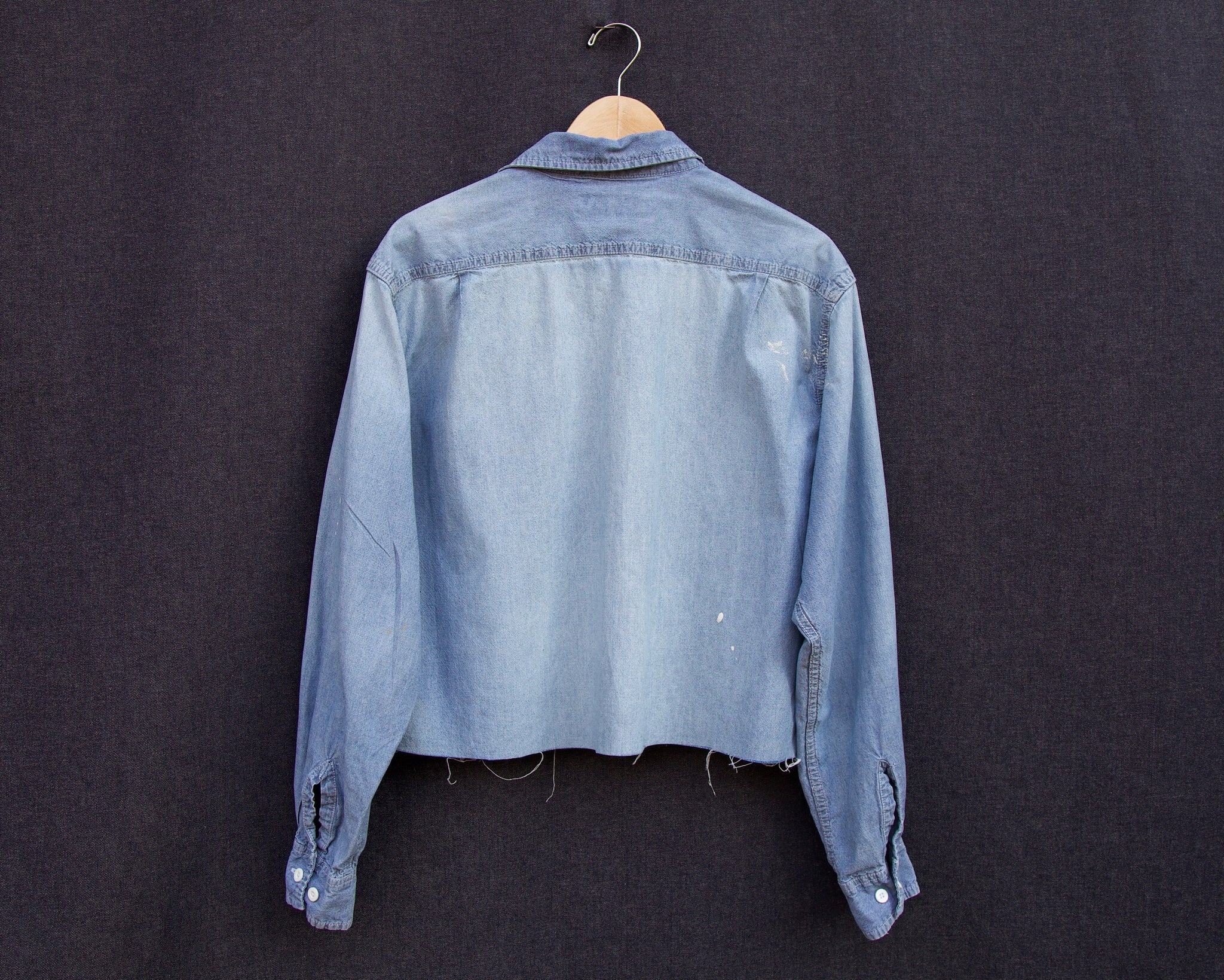 Ganja Swirl Cropped Chambray Shirt