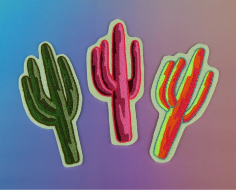 Saguaro Cactus Chainstitch Patch — Fort Lonesome