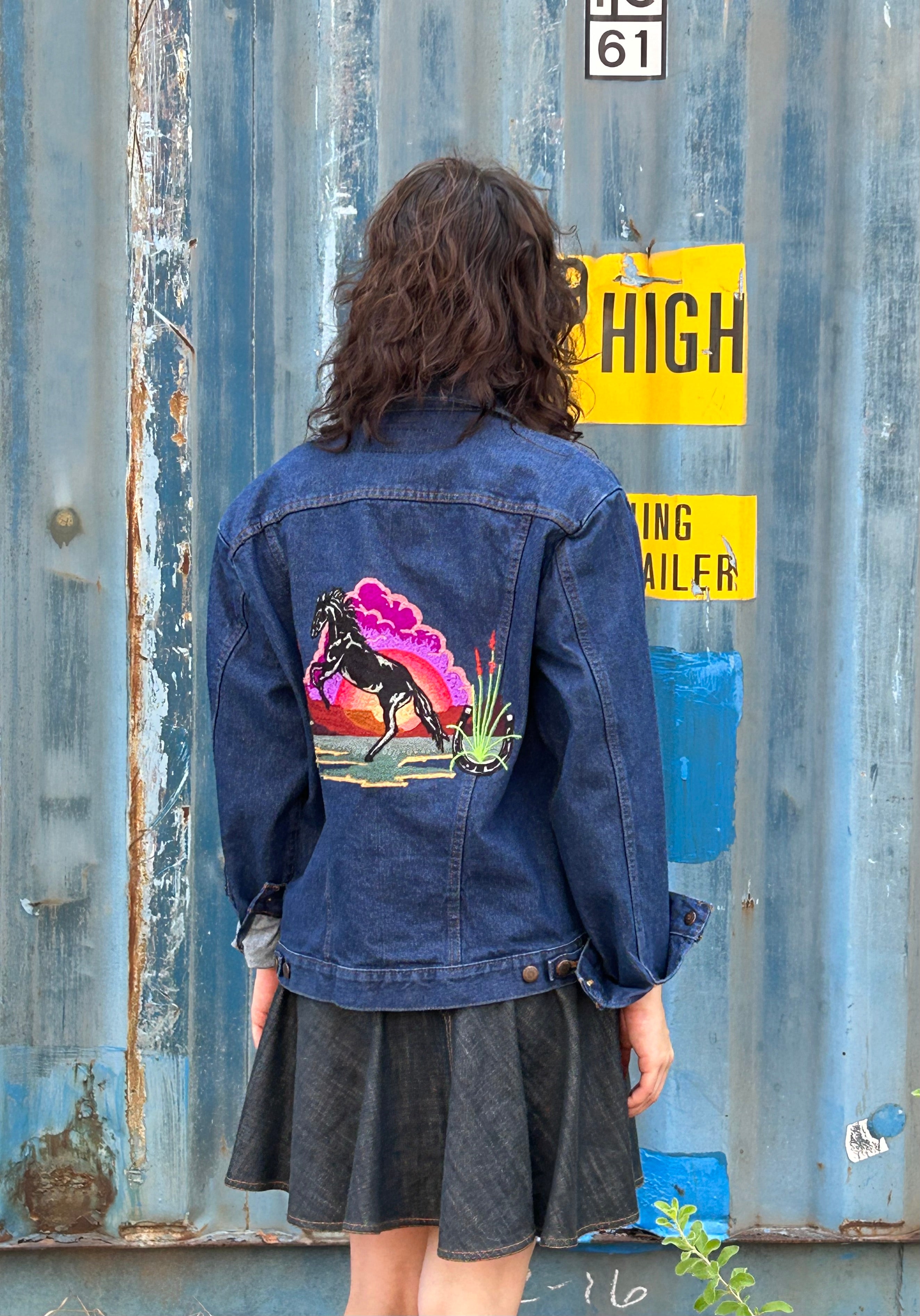 Rainbow Mustang Wrangler Trucker Jacket — Fort Lonesome
