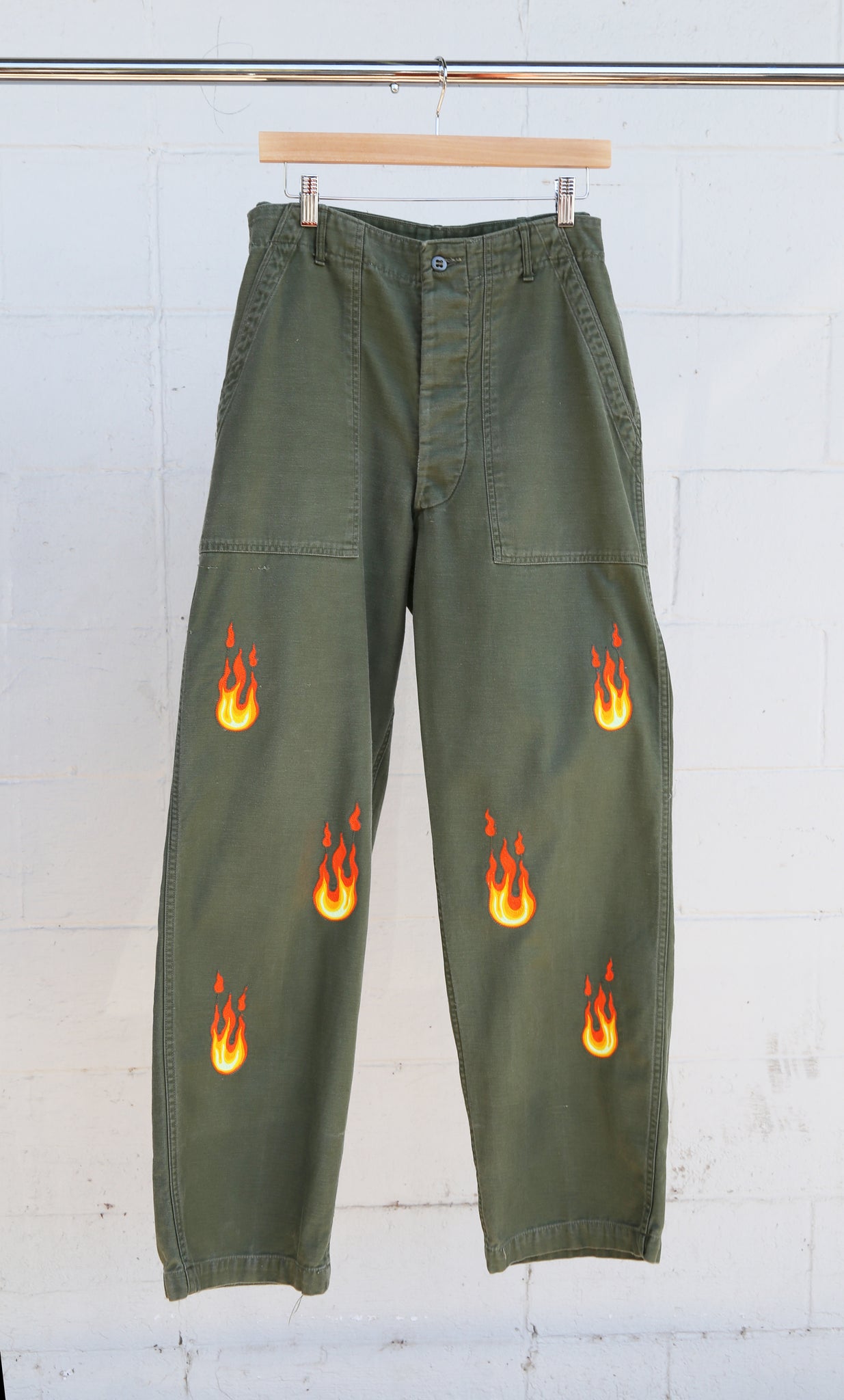 Flame Drop Vintage Fatigue Pants