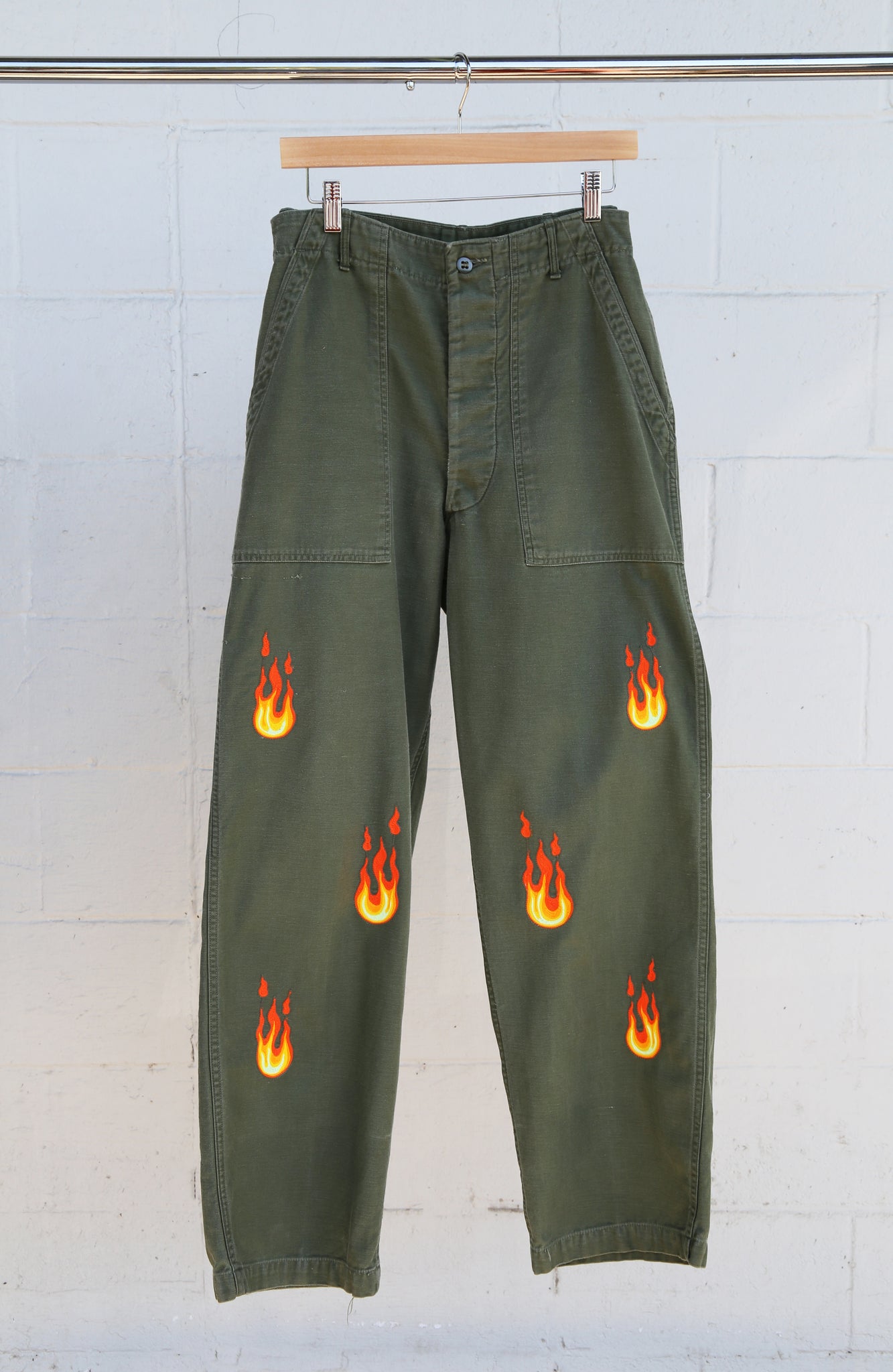 Flame Drop Vintage Fatigue Pants