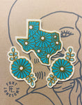 Texas Floral Chainstitch Patch Set