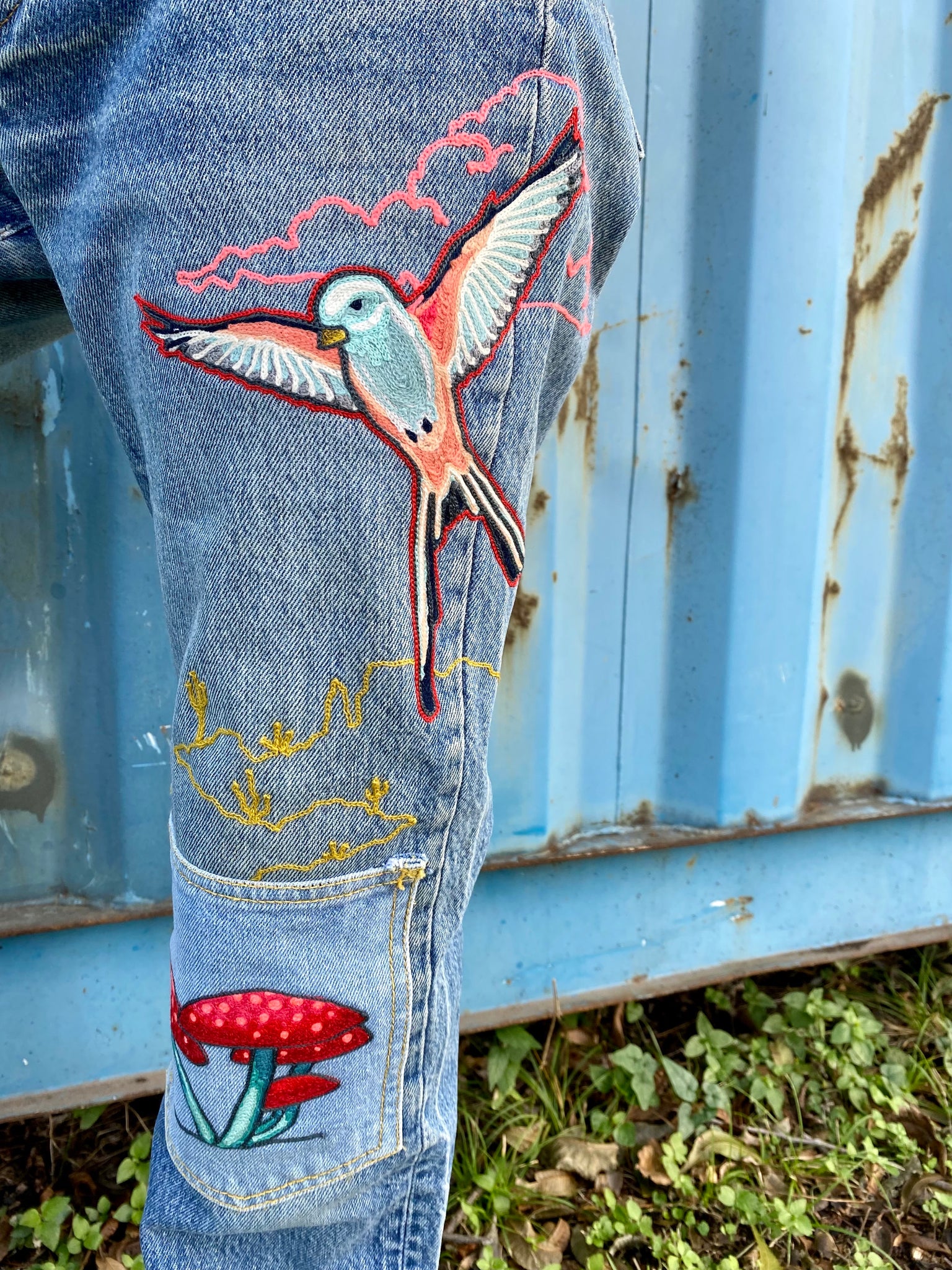Scissortail Mushroom Vintage Levi's Jeans — Fort Lonesome