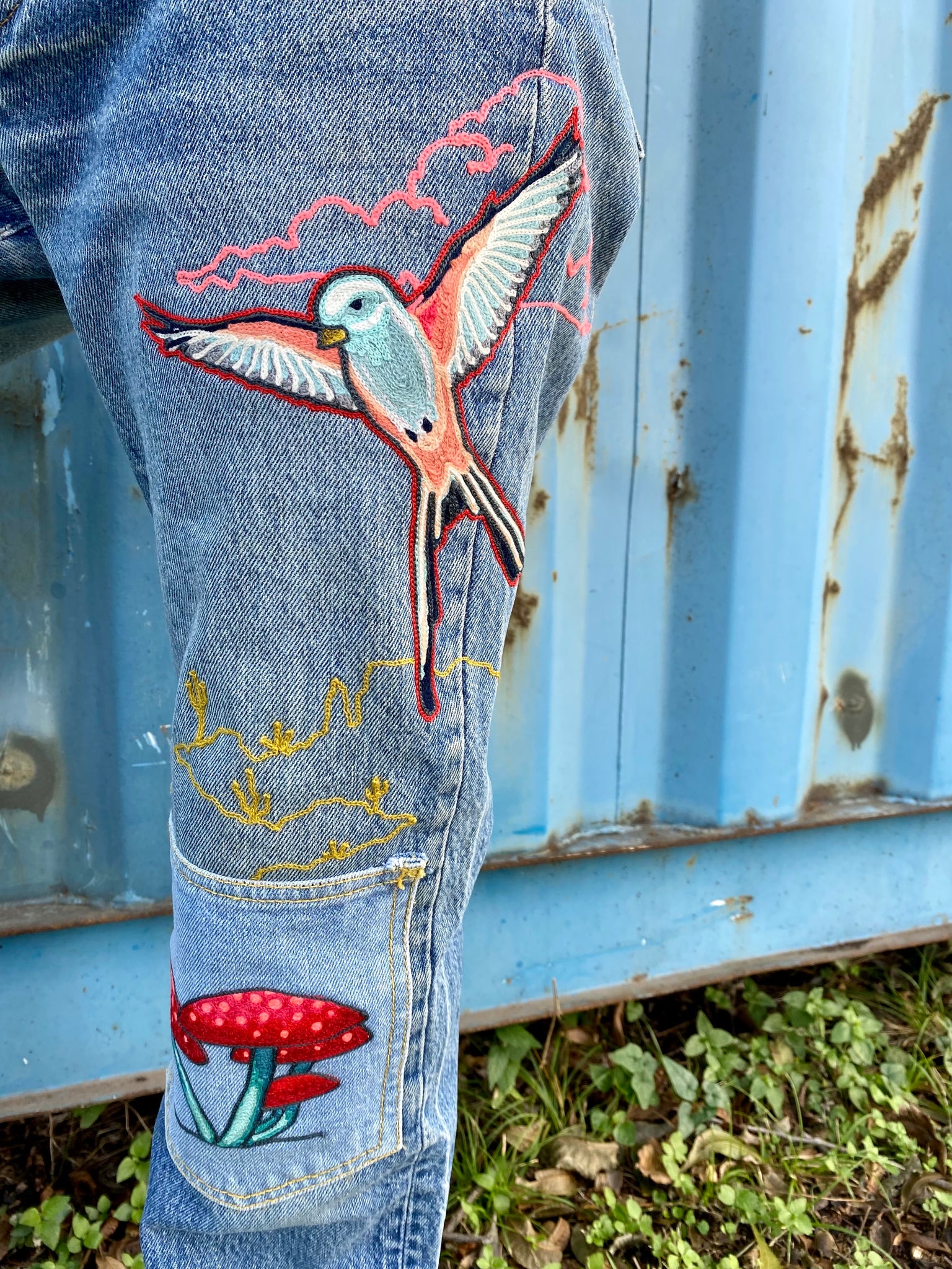 Scissortail Mushroom Vintage Levi's Jeans